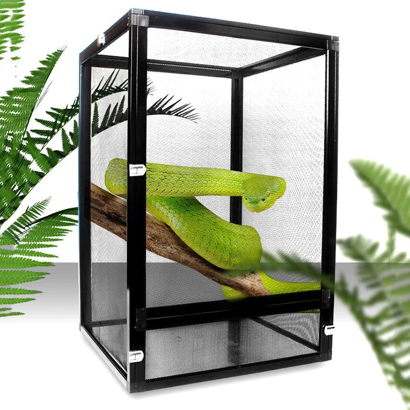 Reptilien Terrarium – Belüftetes Netzgehege für Geckos & Kletterer