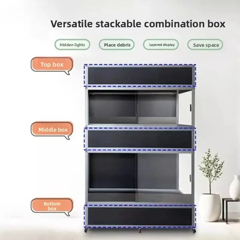 Titanium Gold Aluminium-Glas Terrarium – Großes Kletter-Gehege für Eidechsen & Schildkröten