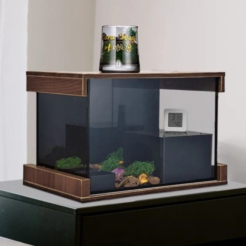 Glas-Terrarium für Reptilien | Belüftung & Schiebetür